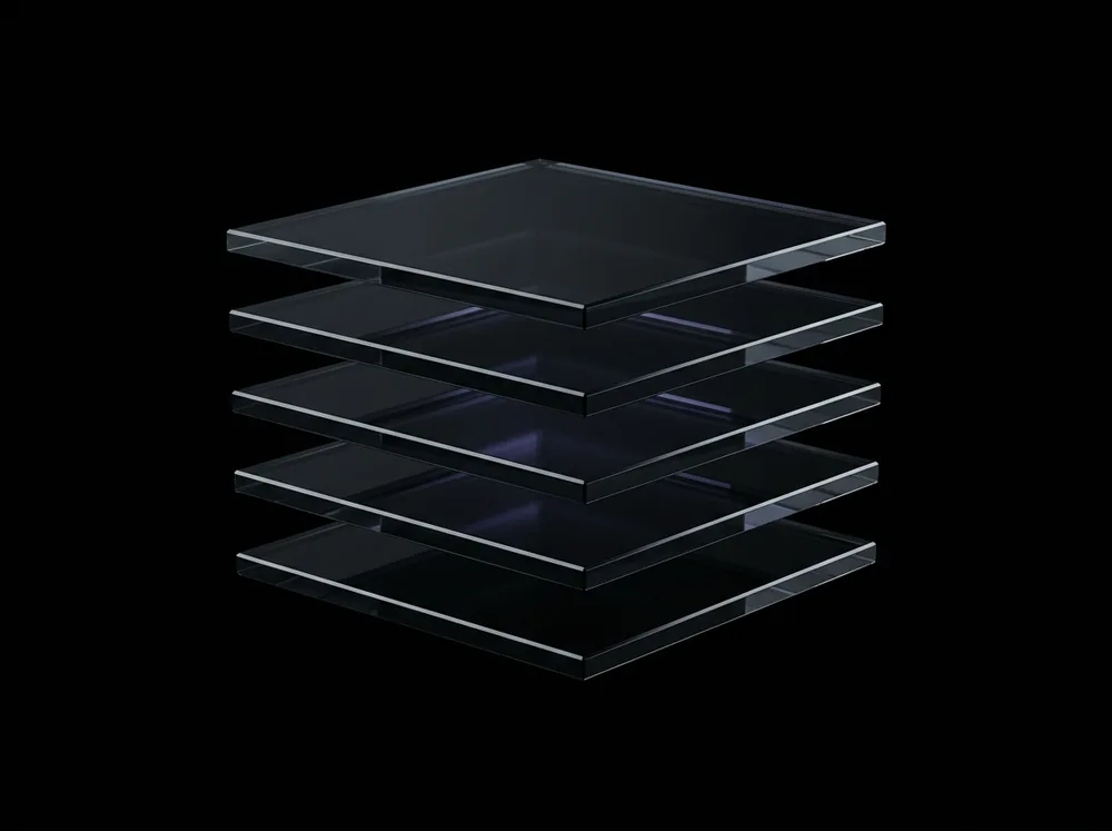 Layered glass plates